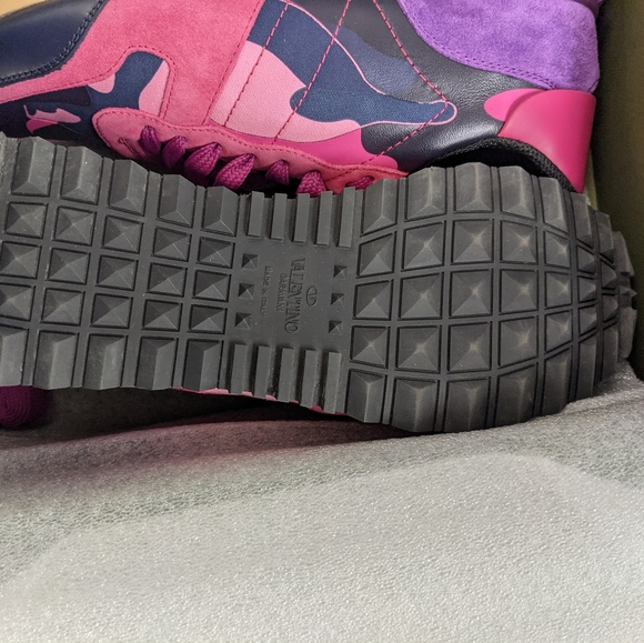 Valentino Pink & Blue Camouflage Sneakers . Size 40 - Picture 4 of 6